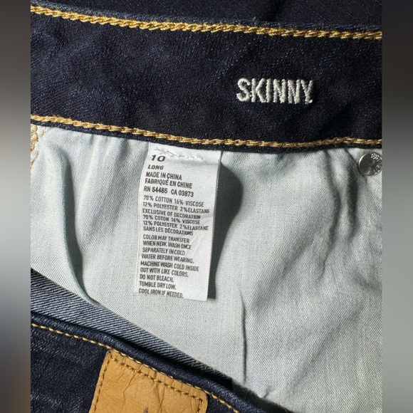 NWOT American Eagle Skinny Jeans in Size 10 Long - Picture 4 of 4